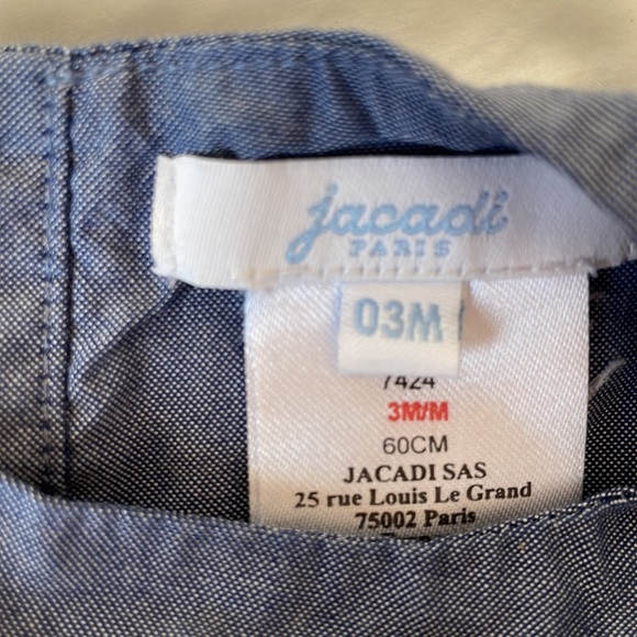 Blue Jacadi bloomers, size 0-3 months - Picture 2 of 4